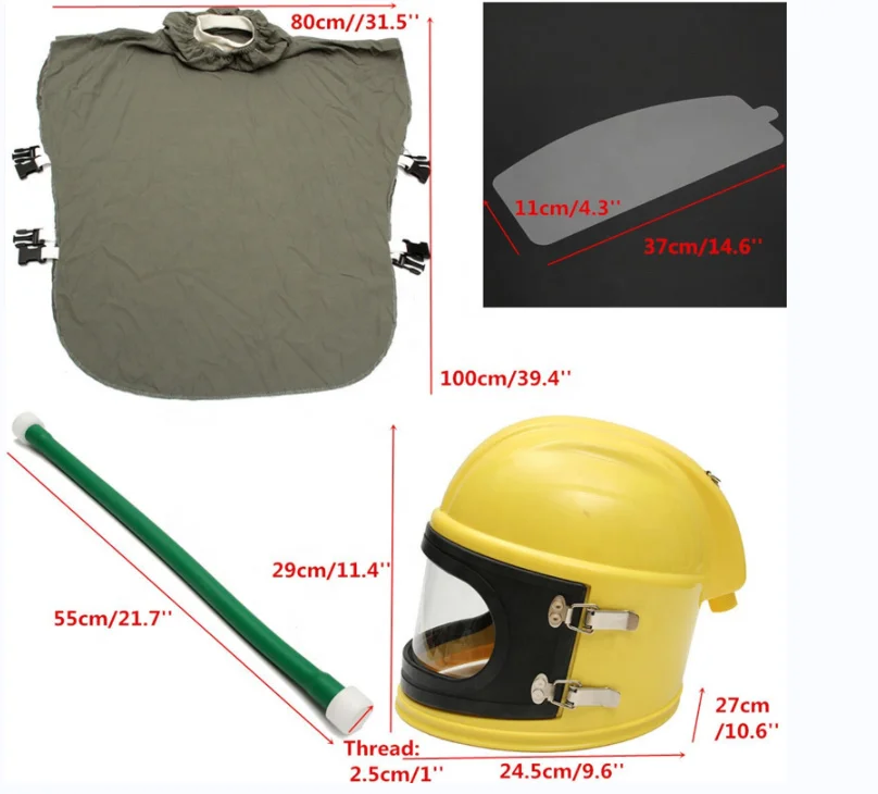 Blasting Operator safety equipment Sandblasting suit free size for Sandblasting Work