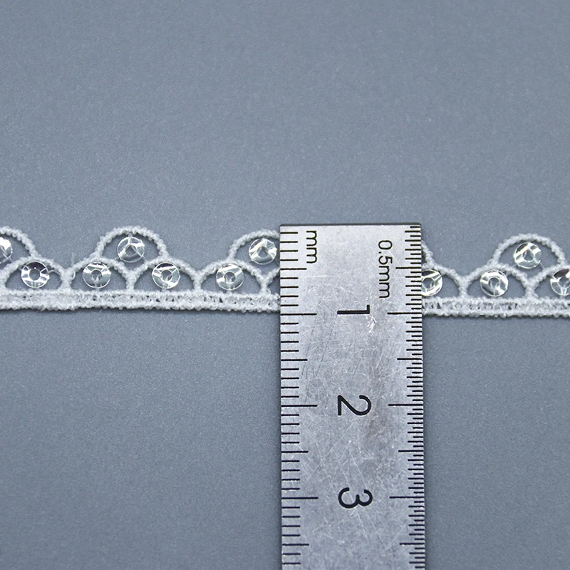 best selling durable dress decoration fashion sequin decorative water soluble lace for wedding dress