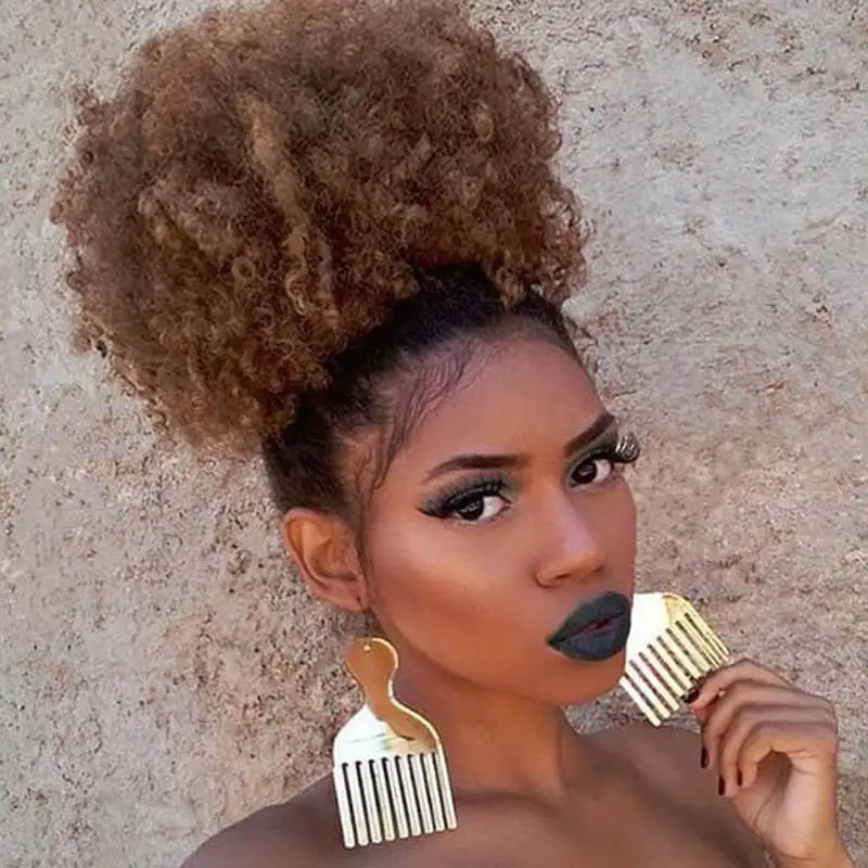 Factory Direct Sales Afro Chignon Top Quality Afro Hair Bun Fashion Kinky Curly Chignon