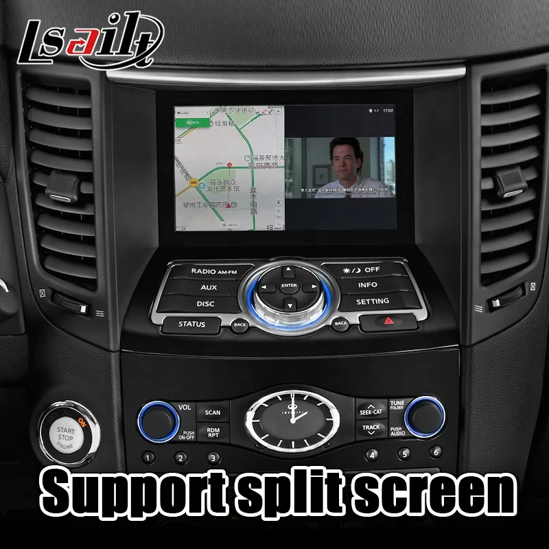 Lsailt беспроводной CP AA Автомобильный мультимедийный интерфейс включает Яндекс, Google Map для Infiniti FX37 , FX50 QX