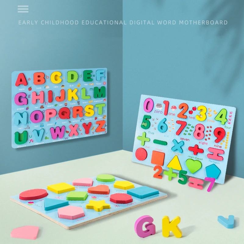 Fun Educational Colorful Learning Wooden Board Kids Toddlers Smart Interactive Board Toy for Boys Girls