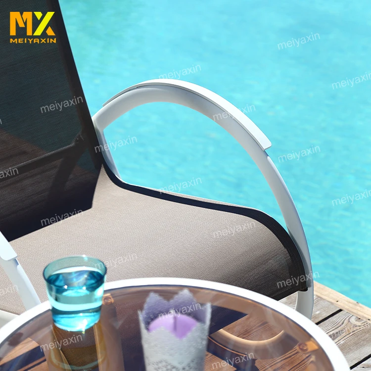 
All weather commercial aluminum dining cafe patio bistro set outdoor dining table set 