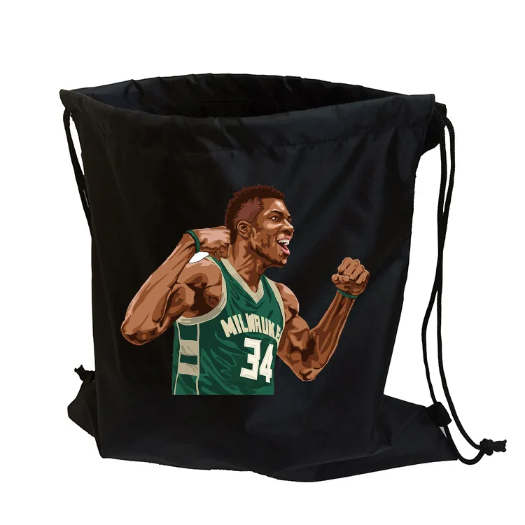 Factory wholesale sports letter brother Durant Leonard Thompson basketball bag drawstring backpack net bag