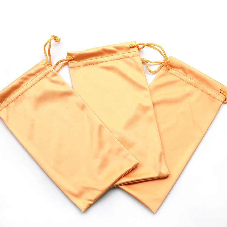 Personally Eco Microfiber 100%Polyester Glasses Pouch With Drawstring Pouch