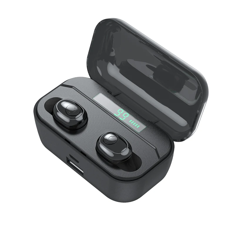 Стерео True беспроводной Bluetooth водонепроницаемый наушники СПЦ мини громкой связи гарнитуры с 2200 мАч запасные аккумуляторы