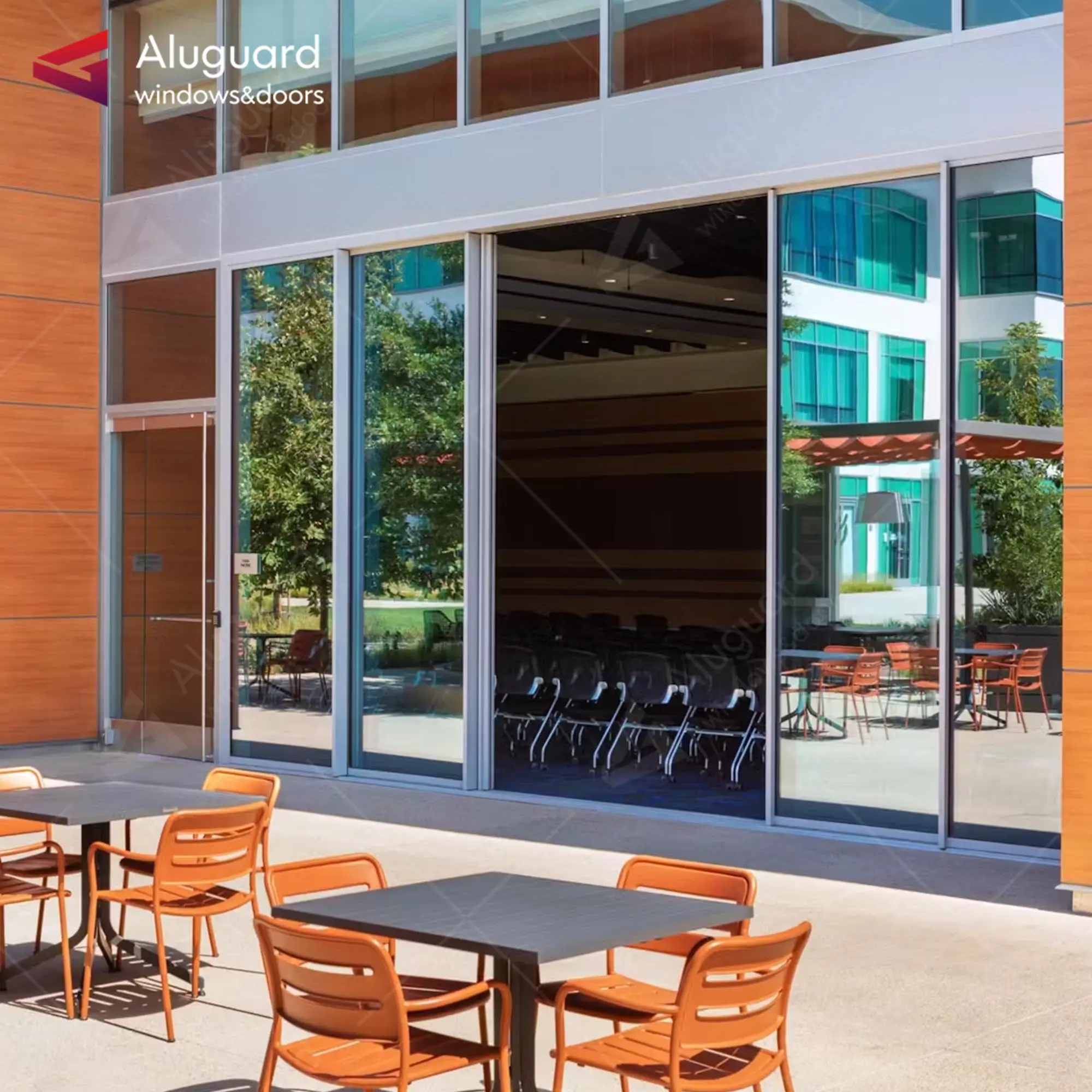 Aluminum double Glass Matt Black Aluminum Double Glaze Sliding Doors & Window Doors And Windows High quality standard As2047