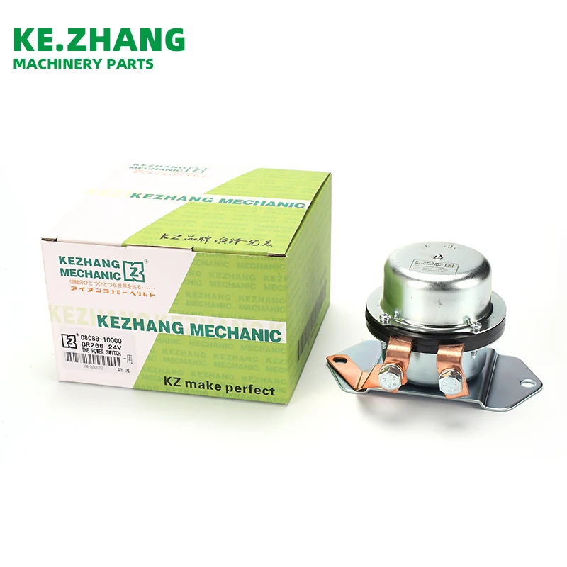 Kezhang Mechanic excavator Power Switch battery relay 12V 24V BR266 BR262 08088-10000 08088-30000 for excavator spare parts