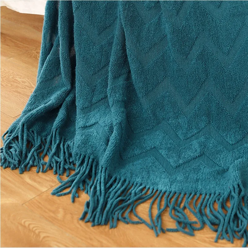 Inyahome Christmas Cozy Knit Throw Blankets Couch Sofa Chair Bed Travel Plaid and Living Room-All Seasons Suitable for Women