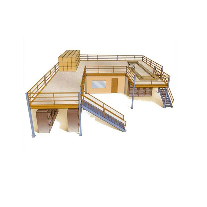 Manufacture Power Coated Steel  Attic Platform Eco-friendly Heavy Duty Metal Industrial Warehouse Storage Mezzanine System