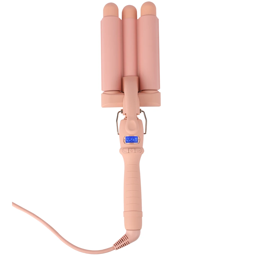 Brand new superior quality hair styling tools ceramics curling iron Deep wave household Professional 3 barrel curler iron