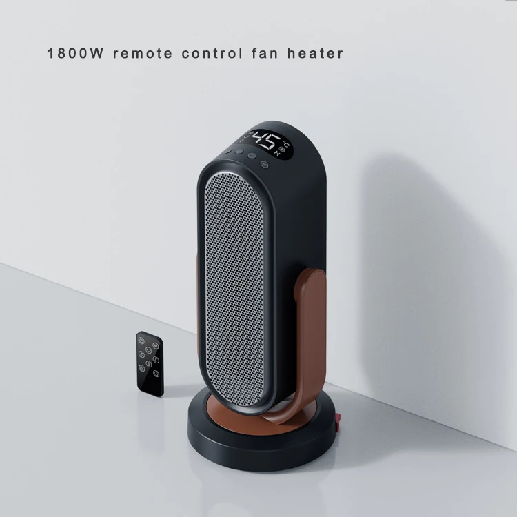 Wholesale new product 1800W silent fan heater remote control up and down left and right shaking head heater
