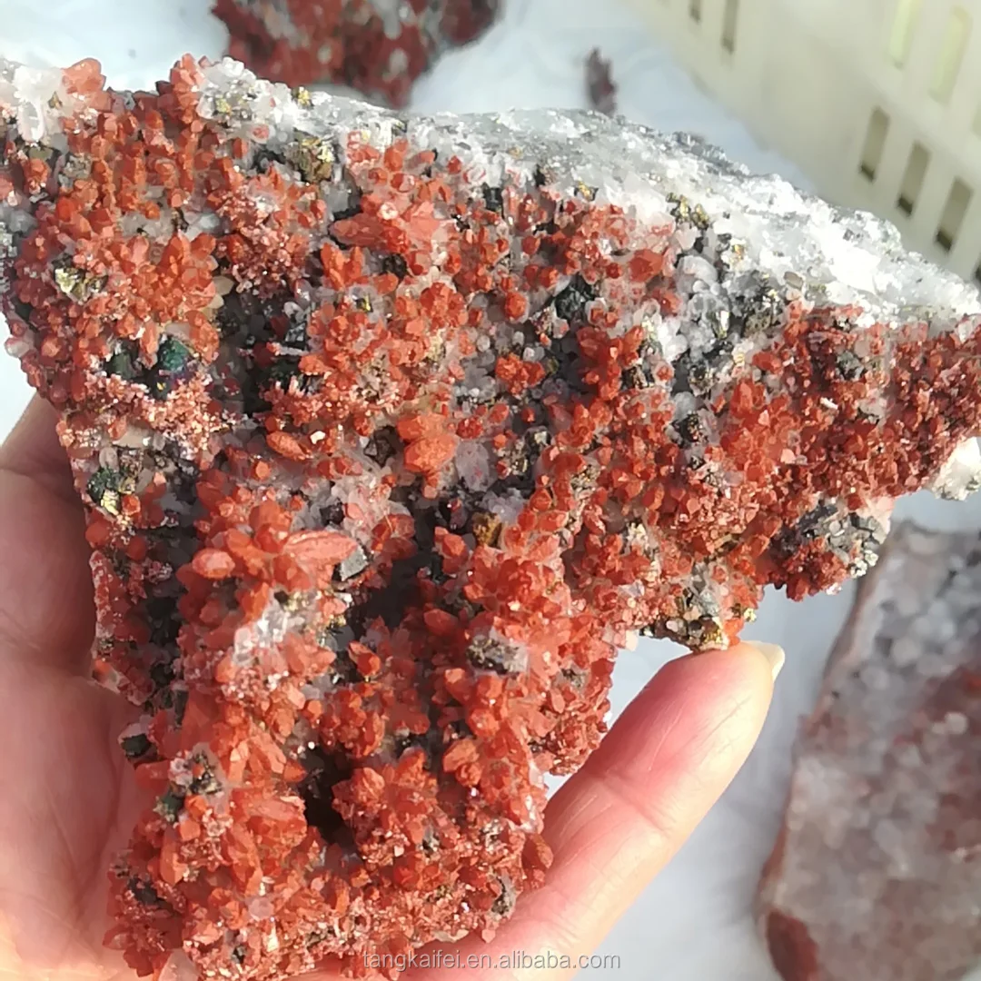 wholesale natural large rough raw red quartz crystal cluster rock stone specimens for collection