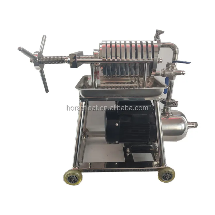 Multi-layer stainless steel filter press for honey and oil filtration