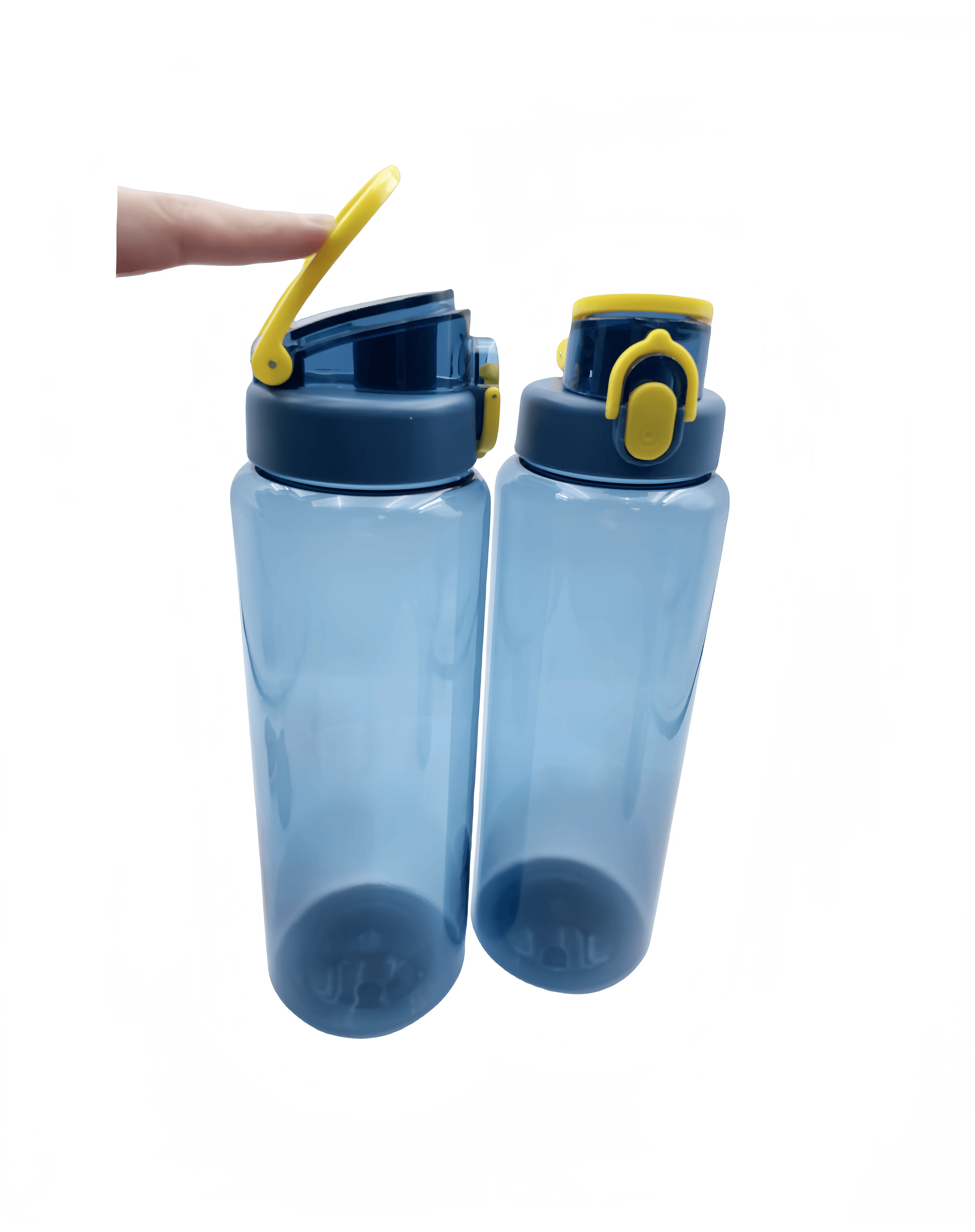BPA FREE eco-friendly customized logo plastic drinking water bottle with handle large capacity