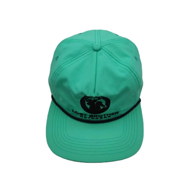 5 Panel Cap Custom rope hat Nylon Unstructured Hat Nylon Snapback Nylon 5 Panel Hats