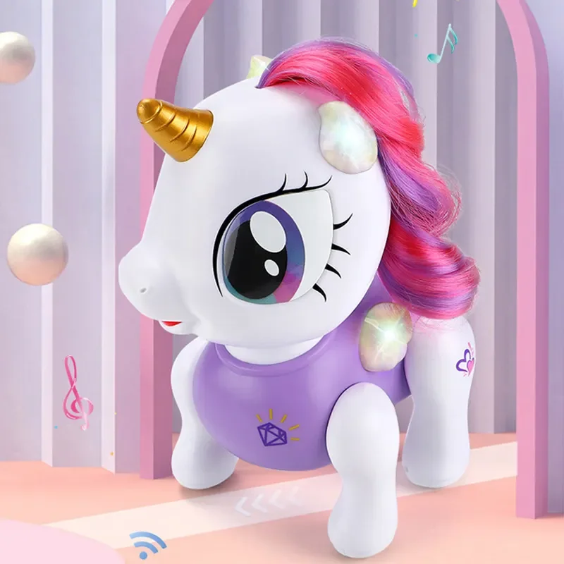 Unicorn Toy with Interactive Walking Dancing Hand Motion Gestures Program Rc Robot Pets For Kids Gift smart AI robot toy