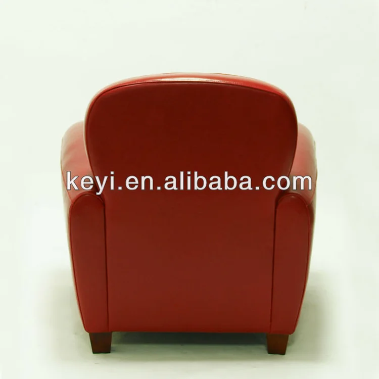 Modern leather sofa chairs home use upholstered armchair solid wood single furniture chair(KS-7026)