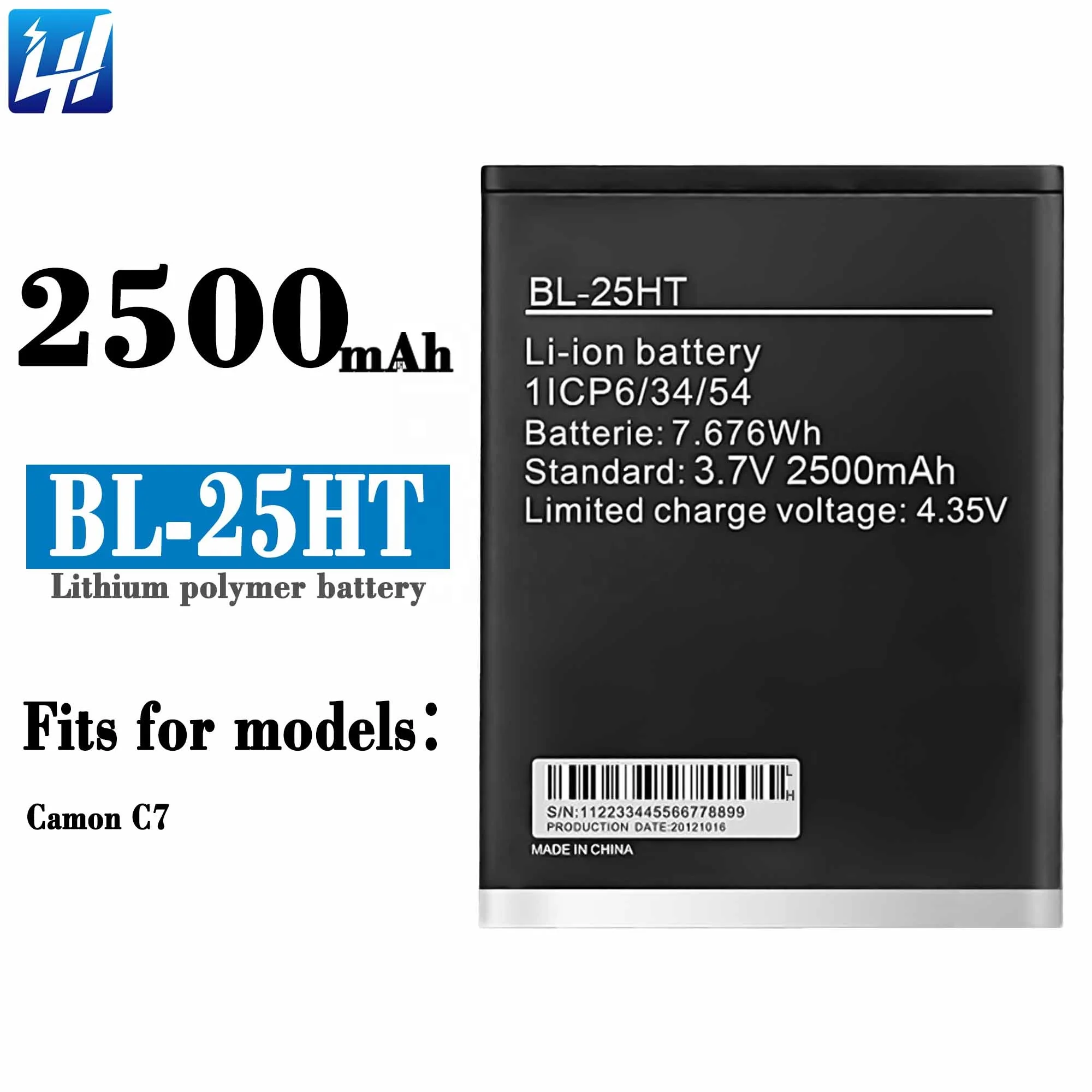 Mobile Phone Battery Factory Wholesales Mobile Phone Battery For TECNO BL-25HT Camon C7 Factory Cell Phone Batteries