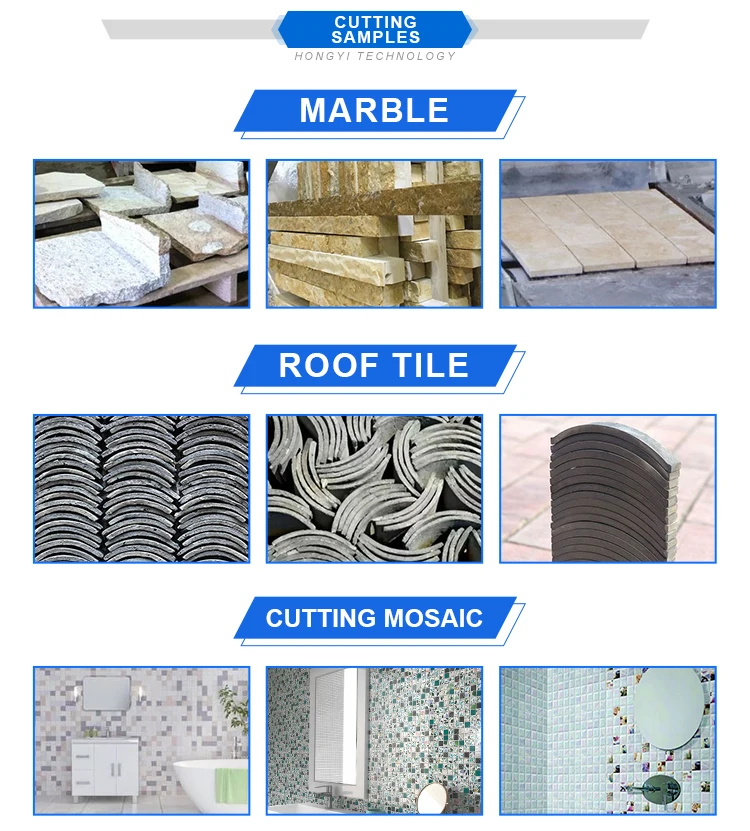 Ceramic baseboard edge grinding multi-knife multi-group cutting machine cuts and produces mosaic tiles