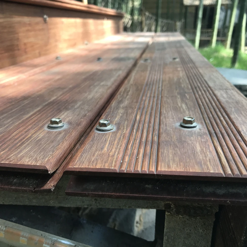 
ECO forest bamboo outdoor waterproof floor high resistance strand woven bamboo flooring 