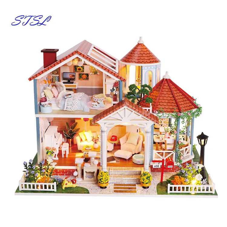 Детский образовательный 3D Деревянный Миниатюрный Кукольный дом «сделай сам» для взрослых, набор кукольных домиков