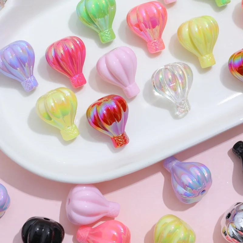 Custom 25*30mm Mix Bubblegum Balloon Beaded Pen Bright Glazed Porcelain Electroplate Porcelain Acrylic Beads