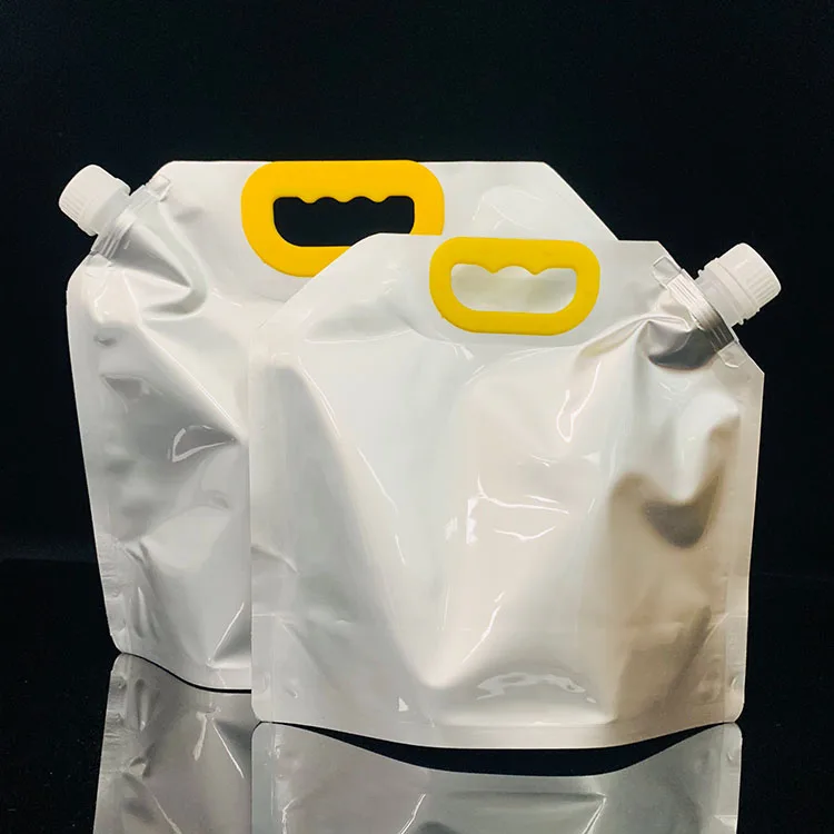 Custom 1 gallon 3 5 10 liter aluminum foil spout juice bag chemical pacging pouch