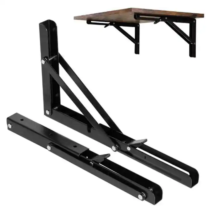 Good quality foldable heavy duty shelf bracket wall mounted folding angle bracket
