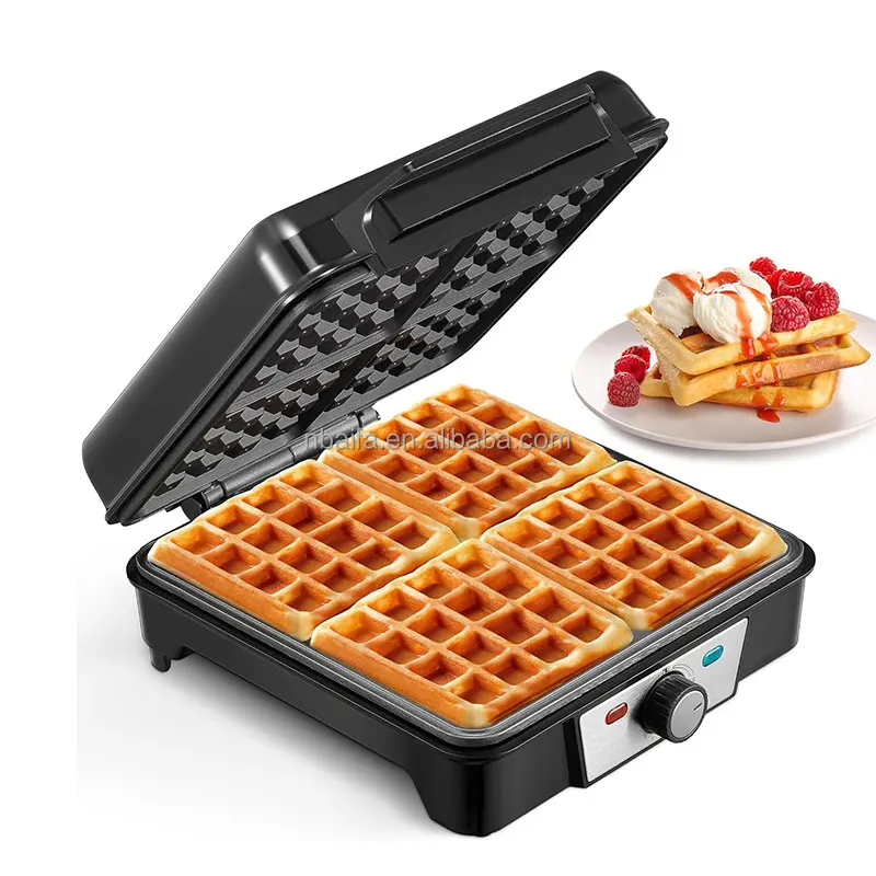 Aifa Thick Breakfast Waffle Machine Make Waffles Adjustable Temperature Square Belgian Waffle Maker