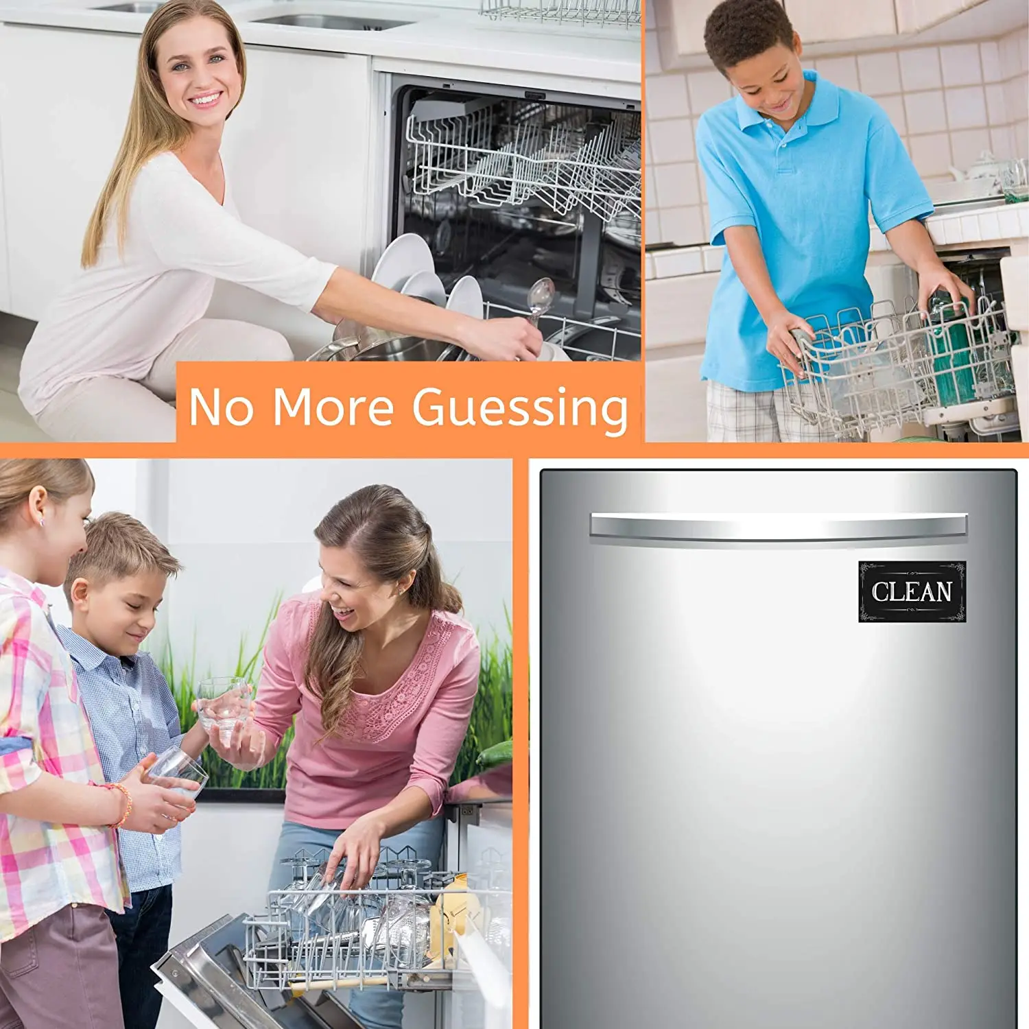 Dishwasher Magnet Clean Dirty Sign Double Sided Magnet with Magnetic