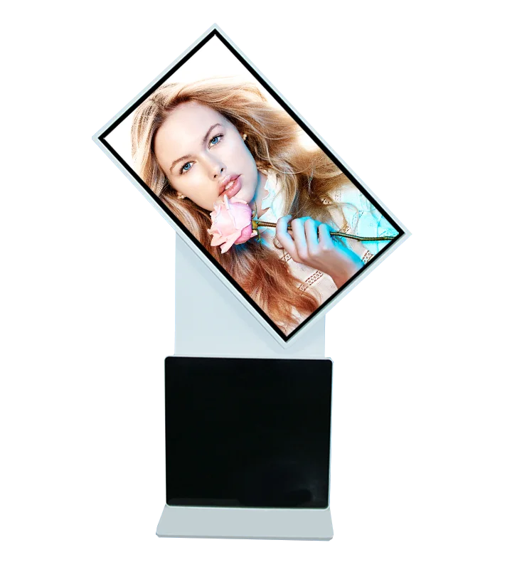 180 Degrees Rotatable IR Touch Split Vertical LCD TV Digital Signage Kiosk Advertising Display