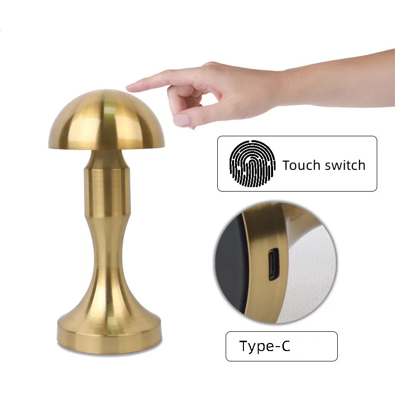 Led Bar Table Lamp Touch Dimming Cordless Rechargeable Desk Lamp Coffee Living Room Restaurants Lamp Gold Small Modern 80 115