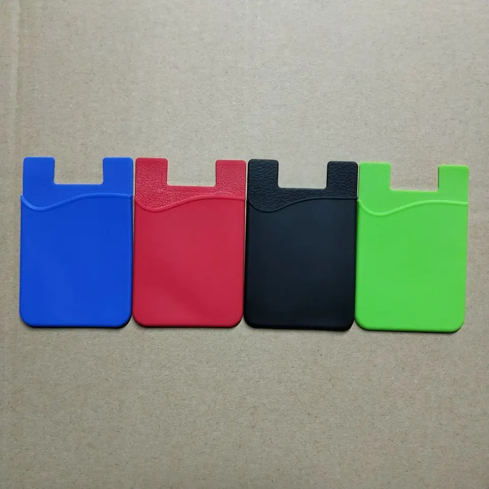Hot sales Mobile Phone Credit Card Holder custom Silicone Phone Wallet with Single Pocket