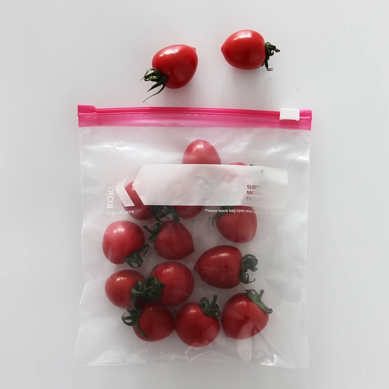 Пользовательские прозрачные многоразовые галлоны для хранения продуктов на молнии LDPE пластиковое седло слайдер Ziplock морозильные мешки