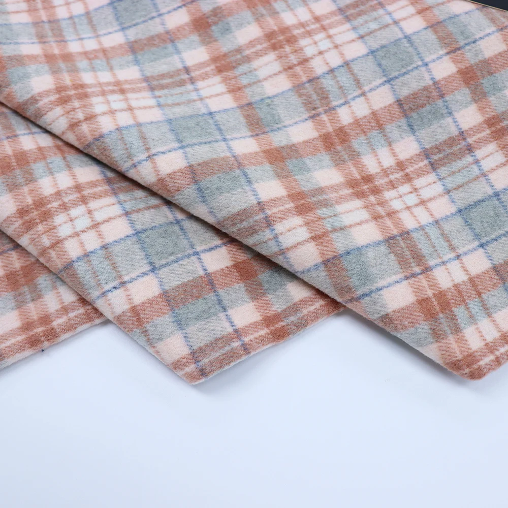 RL High grade England STOCK recycle mix fiber colorful rough pink fancy tweed fabric for women coat