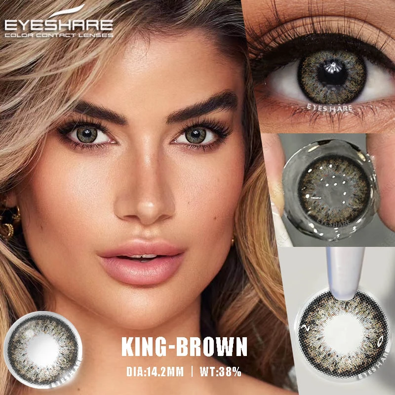 Eyeshare Factory Outlet Gray Colored Eye Contact Lenses Wholesale Natural Eye Make Up Soft Color Contact Lens Cosplay Lenses