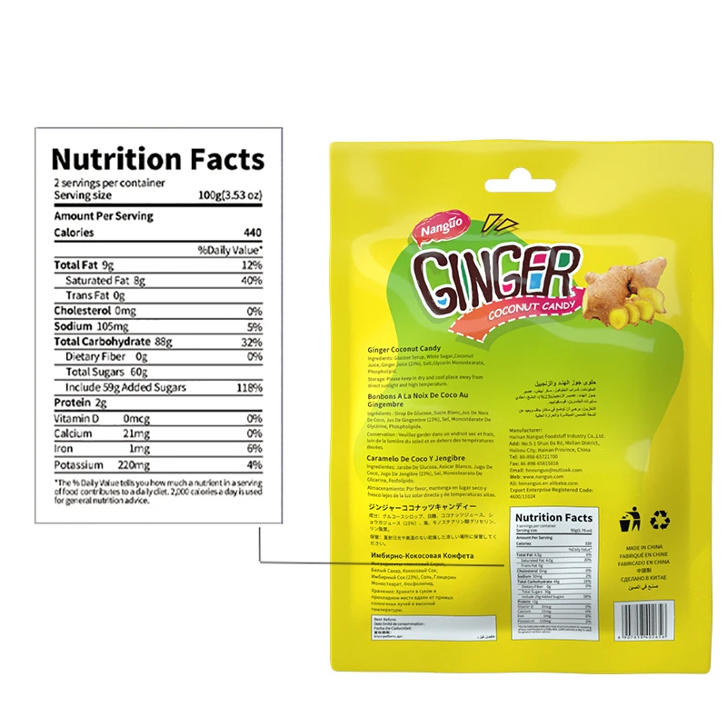 Sweets Candy Coconut Ginger Candies