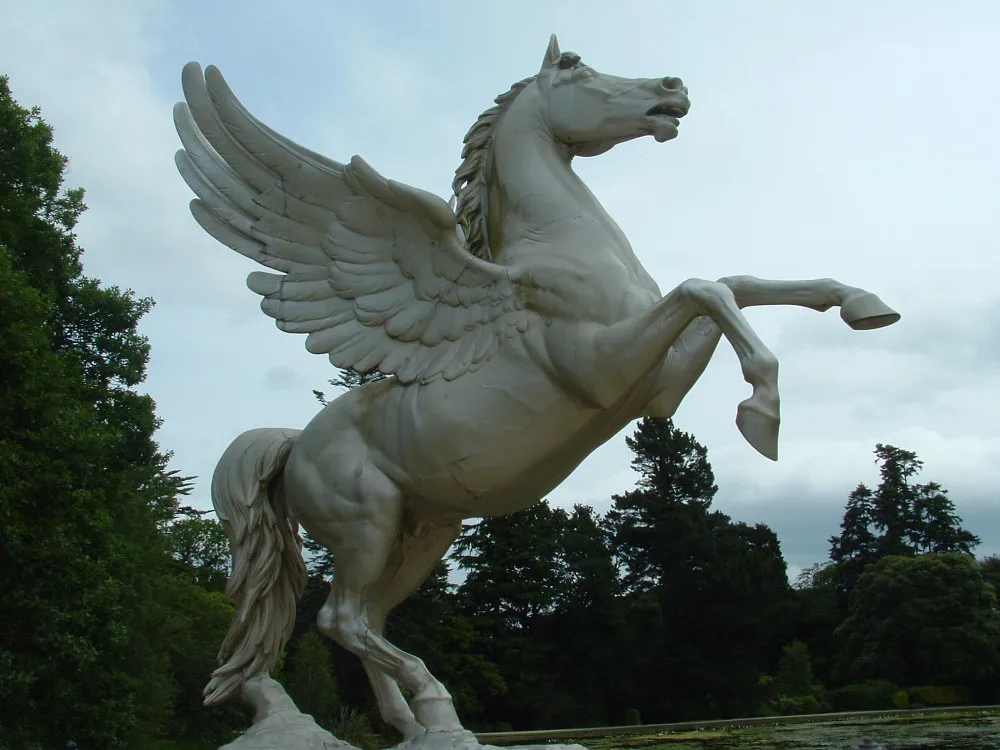 Pegasus Bronze Figurine Flying Horse Wing Sculpture