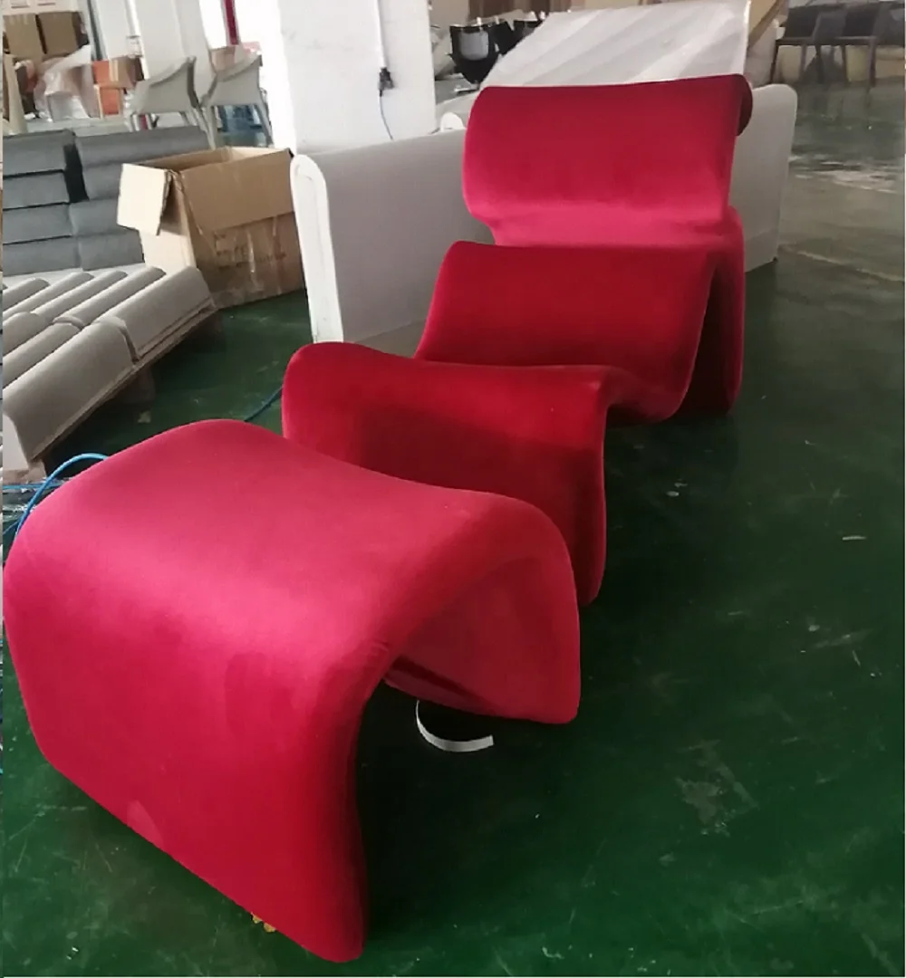 Nordic balcony lounge chair single bedroom lazy velvet leisure sofa chair lounge chair