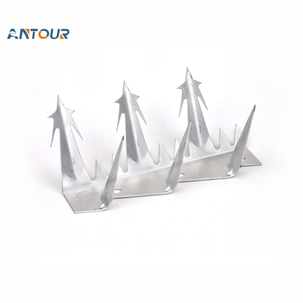 wholesale Anti-Climb Security Sharp Razor Galvanized metal Wall Spikes on Top of Wall and Fence