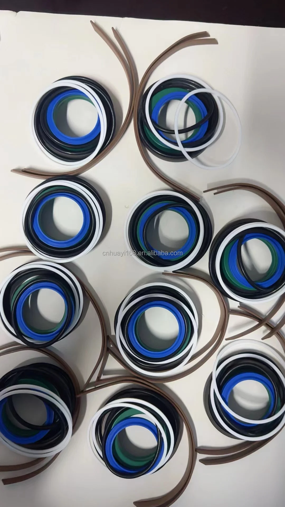 Set of seals for the plunger hydraulic cylinder 160-50/28, 2 outlets, 086677004