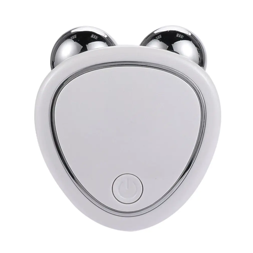 USB Portable Facial Micro-current Beauty Instrument For Lifting Thinning Reducing Edema With Double Roller Massager V-face Tool