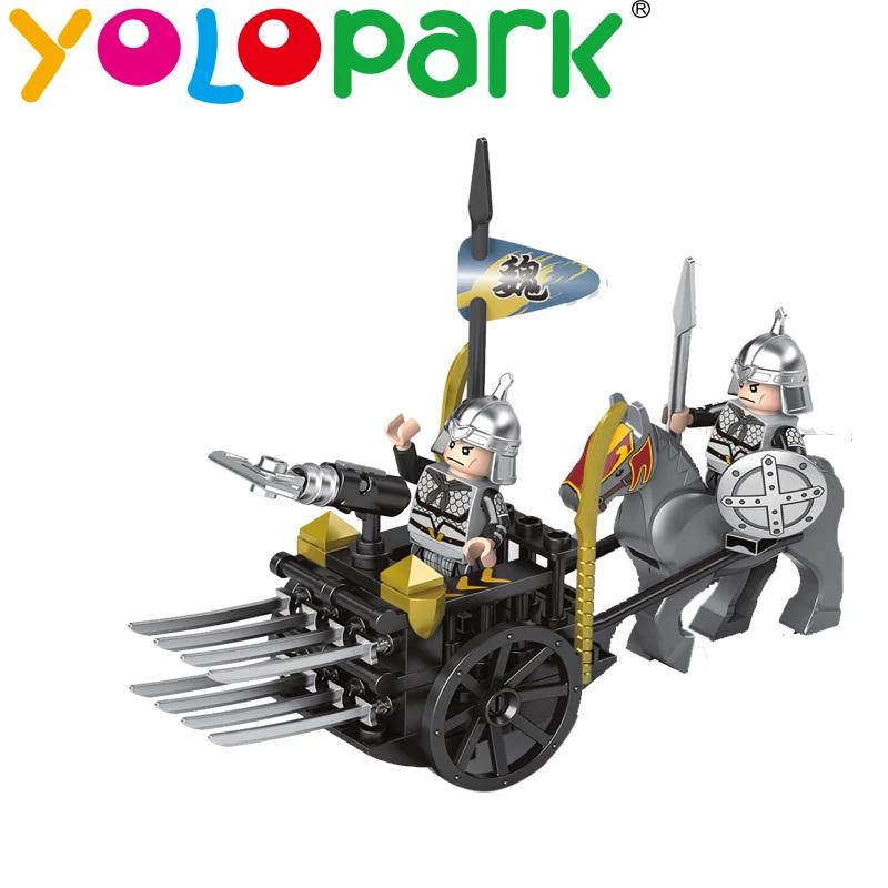 Blocks War Set  the Three Kingdoms - Charge Chariots Soldier Newly Designed Baby Children Educational Block Sets