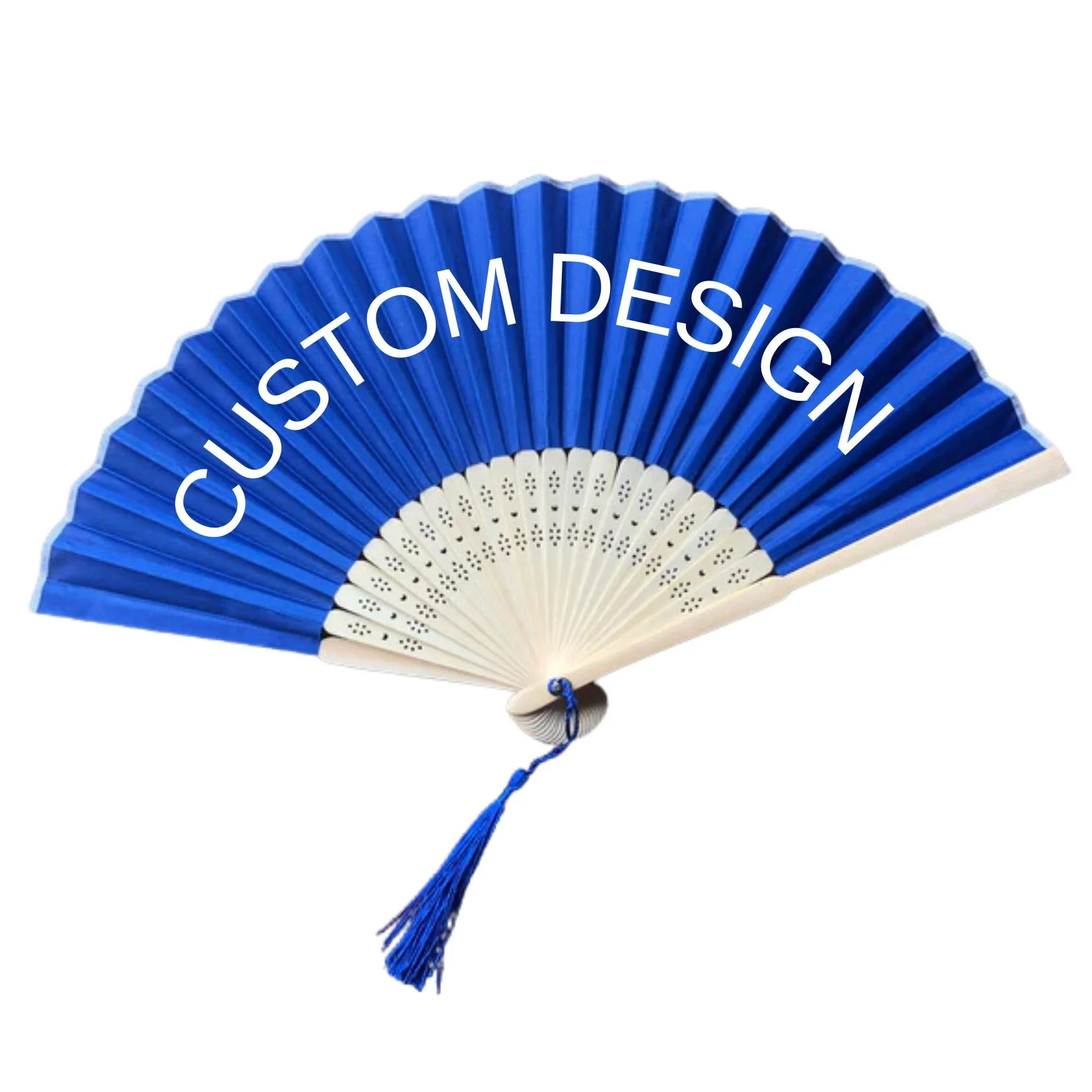 Bamboo Custom Printed Paper Fan Folding Hand Made Bulk Advertised Fan Bamboo Crafts Custom Logo For Both Side Printing Fan