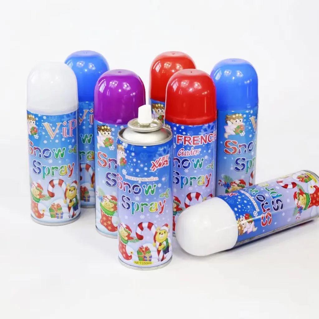 2024 Hot sale Valve and Actuator for Christmas Party Snow Spray Empty Aerosol Tin Can Metal Cylinder