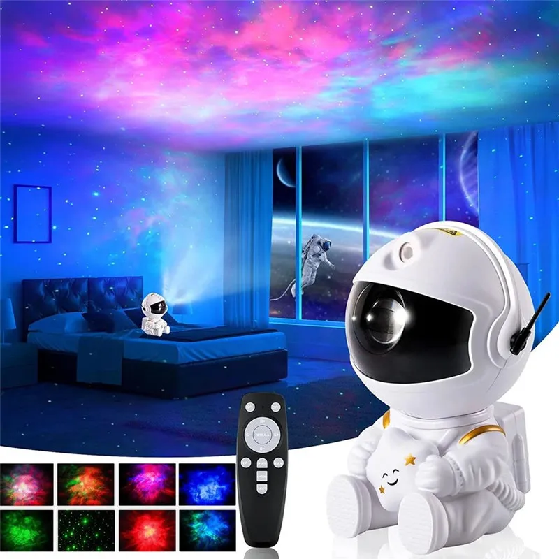 2022 New Astronaut Galaxy-Projector Led Night Lamp Light Space Aurora Starry Sky Star Galaxy Projector For Bedroom Ceiling Kids