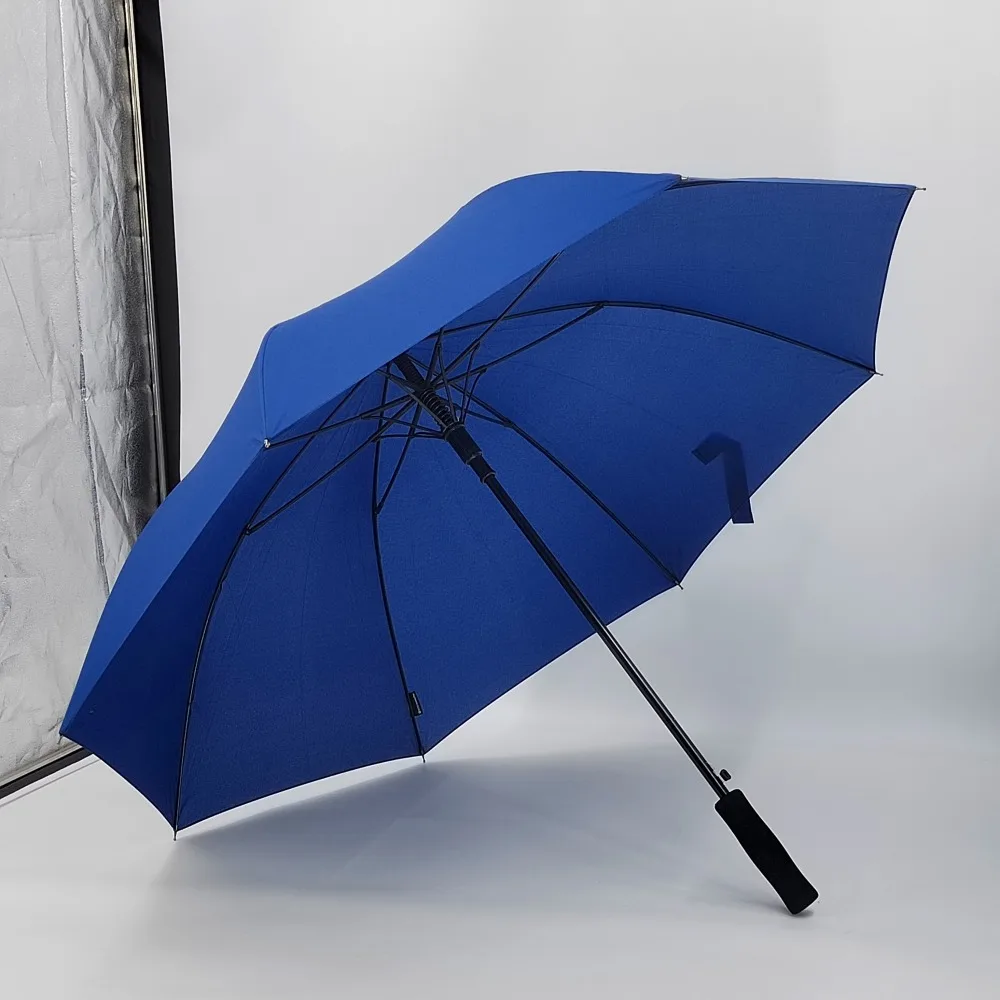 PFC Free Promotional Golf Umbrella RPET Fabric Eco friendly with Large Size Full Fiberglass EVA Foam Handle Umbrellas