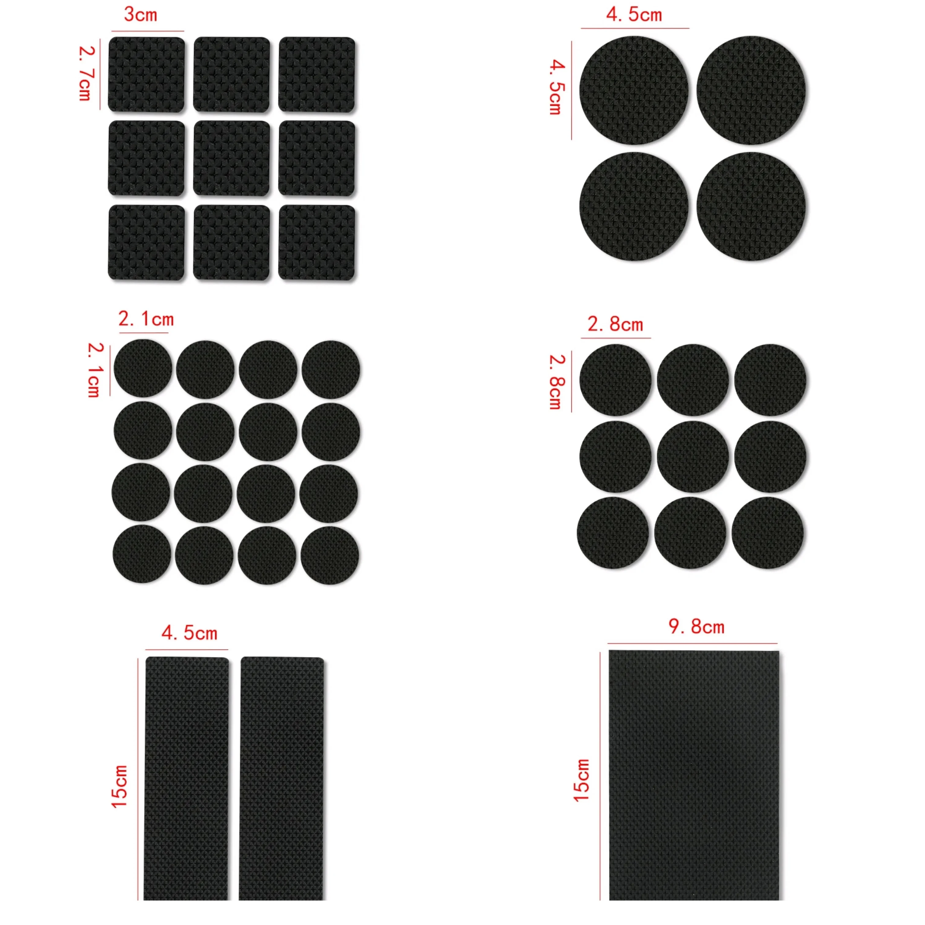 Round Square  Rectangle shape Best Self Adhesive Rubber Furniture Feet Non Slip Furniture Pads