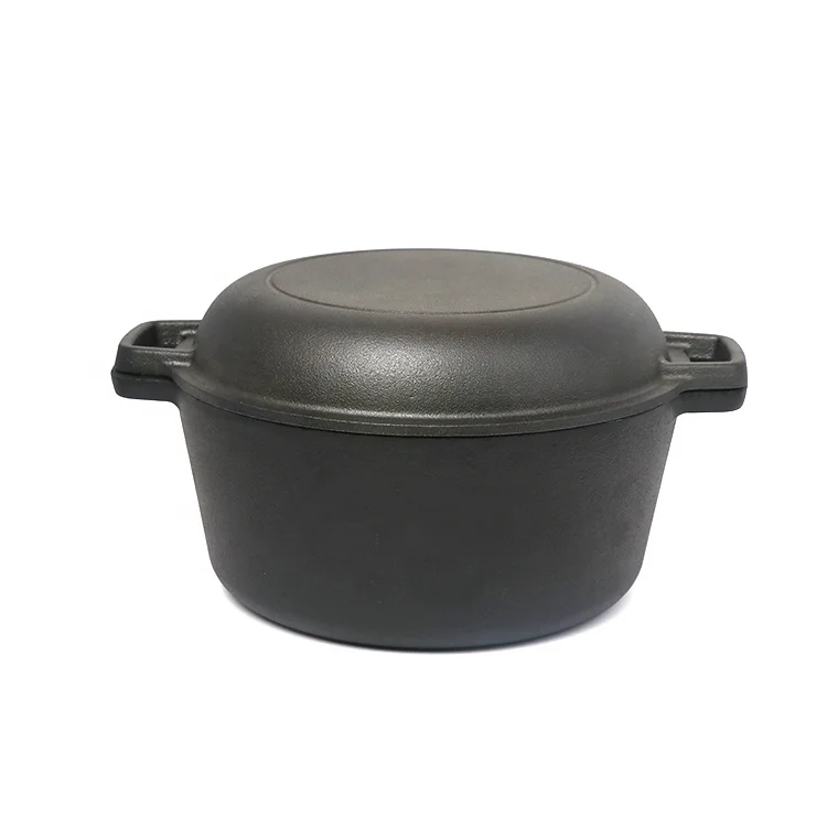 Pre-seasoned Coating Cast Iron Casserole with Grill Pan cooking pots cast iron sets cookware casserole