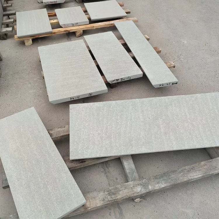 Factory Price Chinese Natura White Grey Sandstone Slabs Tiles Pavers For Construction Project